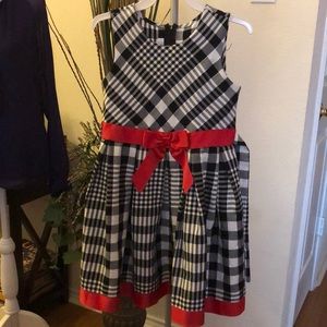 Bonnie Jean Beautiful Blk/White/Red Dress Size 8